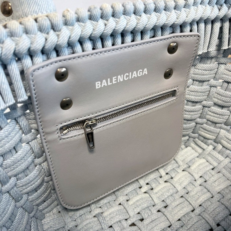 Balenciaga Bistro XS Denim Basket Bag