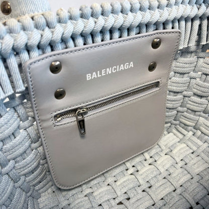 Balenciaga Bistro XS Denim Basket Bag