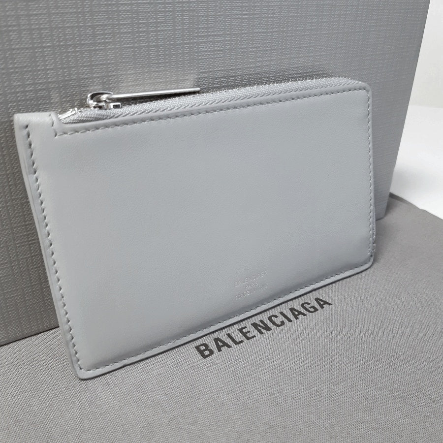 Balenciaga Envelope Logo Calf Leather Card Case