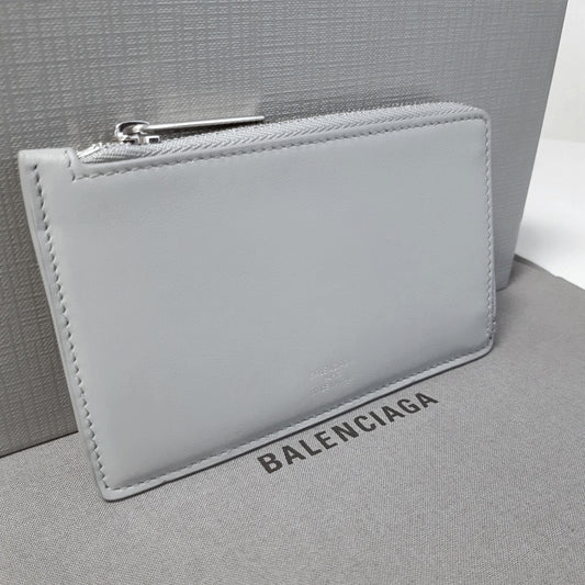 Balenciaga Envelope Logo Calf Leather Card Case