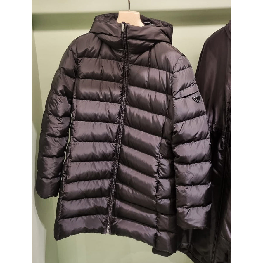 Prada Re-Nylon Hooded Down Jacket