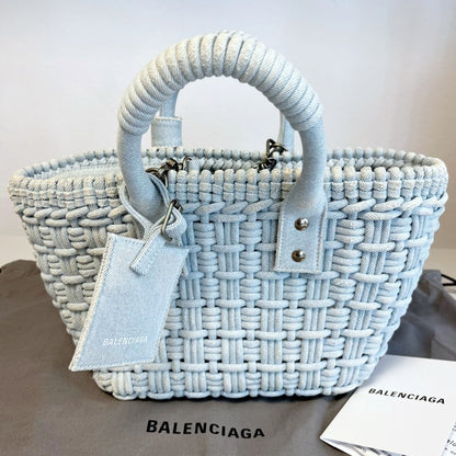 Balenciaga Bistro XS Denim Basket Bag