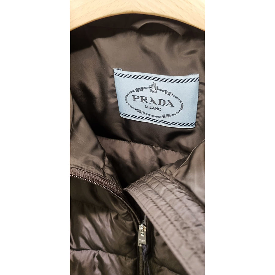 Prada Re-Nylon Hooded Down Jacket