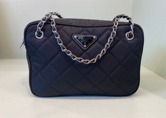 Quilted Nylon Shoulder Bag