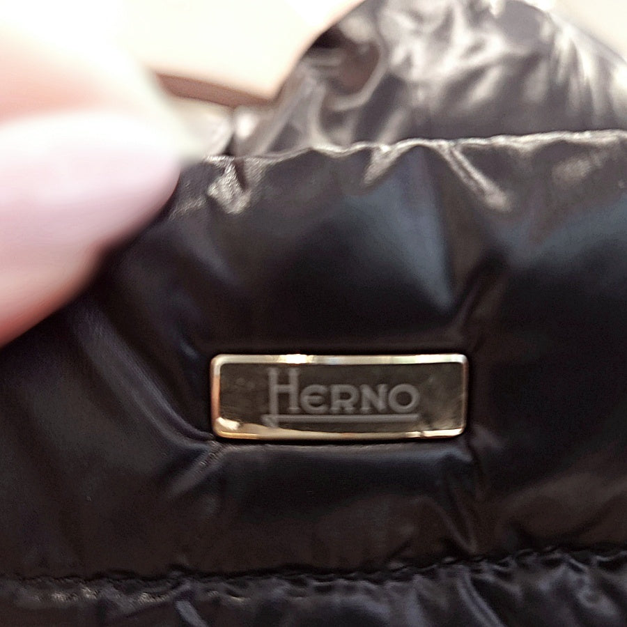Herno Wool Mixed Media Hooded Down Coat