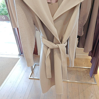 Herno Wool Blend Gown Hooded Coat
