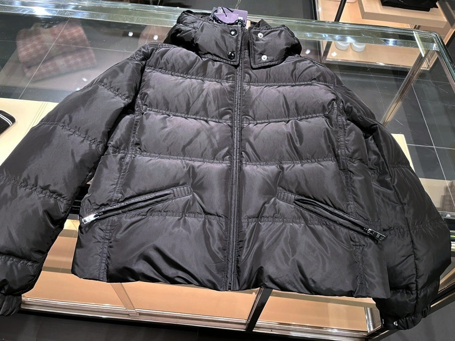 Prada Hooded Short Down Jacket