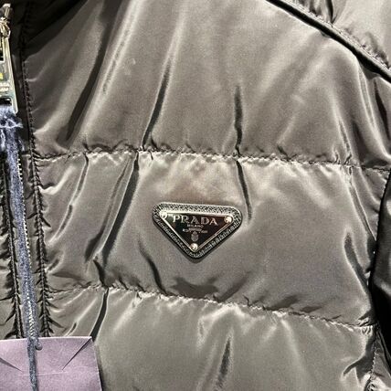 Prada Re-Nylon Triangle Logo Down Jacket