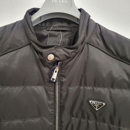 Prada Re-Nylon Triangle Logo Down Jacket
