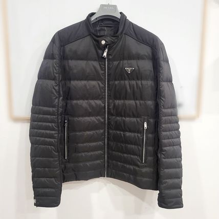 Prada Re-Nylon Triangle Logo Down Jacket