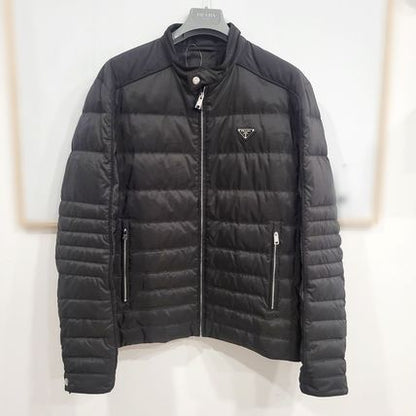 Prada Re-Nylon Triangle Logo Down Jacket