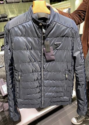 Prada Re-Nylon Triangle Logo Down Jacket