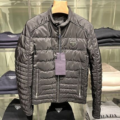 Prada Re-Nylon Triangle Logo Down Jacket